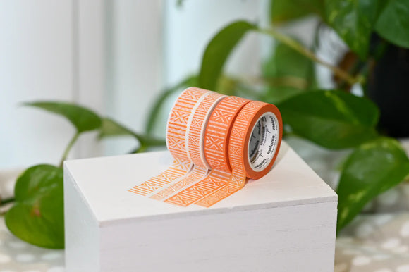Mudcloth Inspired Washi Tape Set Orange - SUPER SECONDS