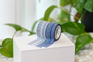 Mudcloth Inspired Washi Tape Set Blue - SUPER SECONDS