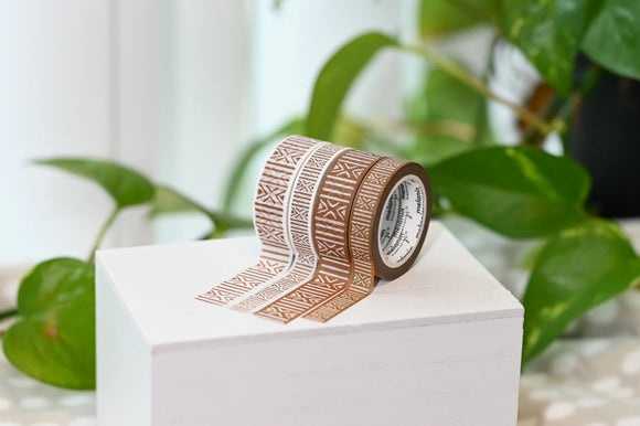 Mudcloth Inspired Washi Tape Set Brown - SUPER SECONDS
